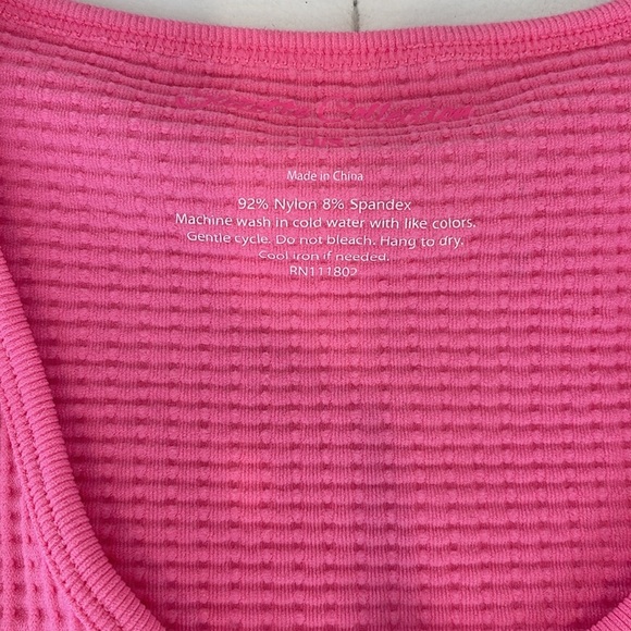 Baby Pink Suzette Collection Spandex Button Crop top - Picture 6 of 6